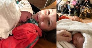 Two hours ago, a woman gave birth in the Kyiv subway