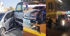 Dubai police say two people have been killed and three others injured in four separate road accidents in Dubai
