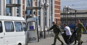 Missile kills at least 50 at crowded Ukrainian train station