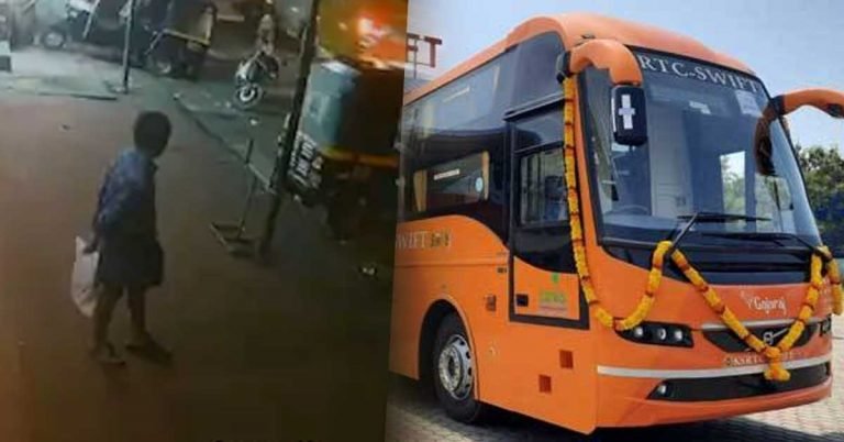 Tamil Nadu resident killed_ Swift bus hit by pickup van in front of Swift bus at Kunnamkulam_ CCTV footage outside.