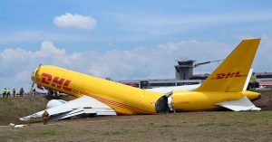 DHL cargo plane crashes during operational landing: No casualties.
