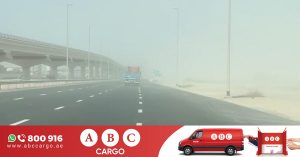 Dusty weather- Abu Dhabi police warn people not to take video while driving