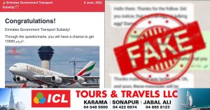 Win 10,000 dirhams through quiz: Emirates Airlines warns of fake WhatsApp message