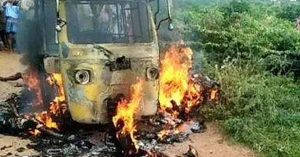 In Andhra Pradesh, eight people were killed when a power line fell on top of an autorickshaw.