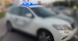 Porsche hits police patrol car in Dubai- Police officer loses leg-The woman who was the driver was sentenced to jail.