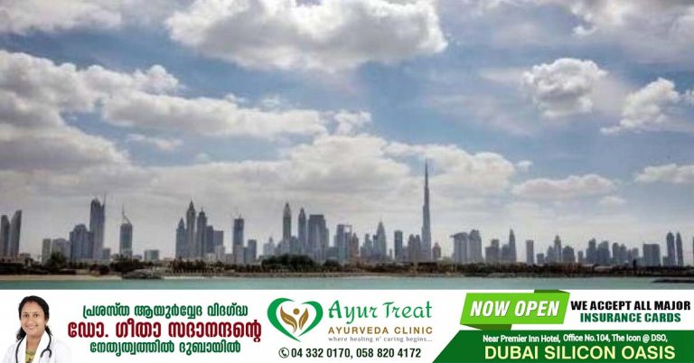Partly cloudy weather at various places in UAE today : Temperature up to 41 degree Celsius