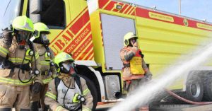 Building catches fire in Al Barsha, emergency officials on site