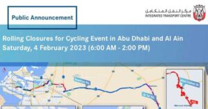 Khalifa University Century Challenge 2023 : Road closures in Abu Dhabi and Al Ain