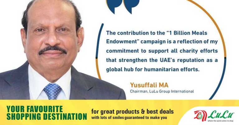 Lulu chairman pledges Dh10 million to 1 Billion Meals campaign