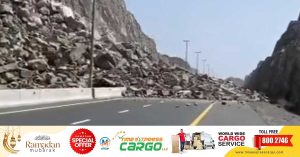 Some roads in Sharjah and Ras Al Khaimah were temporarily closed due to falling rocks