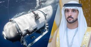 The Prince of Dubai prays for the safe return of the crew of five who went to see the wreck of the Titanic
