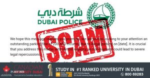 Fake email claiming to pay traffic fines in the name of Dubai Police: Beware of Scams