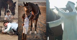 Ruler of Dubai presents herd of horses to eight-year-old girl who was seen crying over the loss of her beloved horse