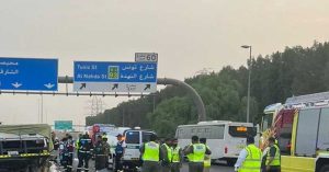2 killed in collision between pickup and truck on Sheikh Mohammed Bin Zayed Road: 2 critically injured