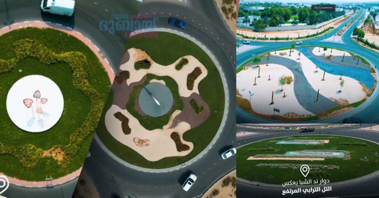 Four major roundabouts in Dubai have been beautified