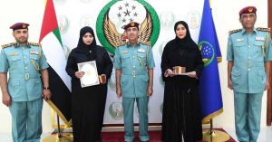 Ras Al Khaimah police honored 2 women who helped bring out the burn victims in a car accident.