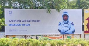 Visual campaign honoring Sultan Al Neyadi's space achievements in New Delhi ahead of G20 summit