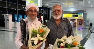 Balashankaran Mash and Hameed Maulavi in ​​Abu Dhabi from Malappuram to receive the love of their disciples.