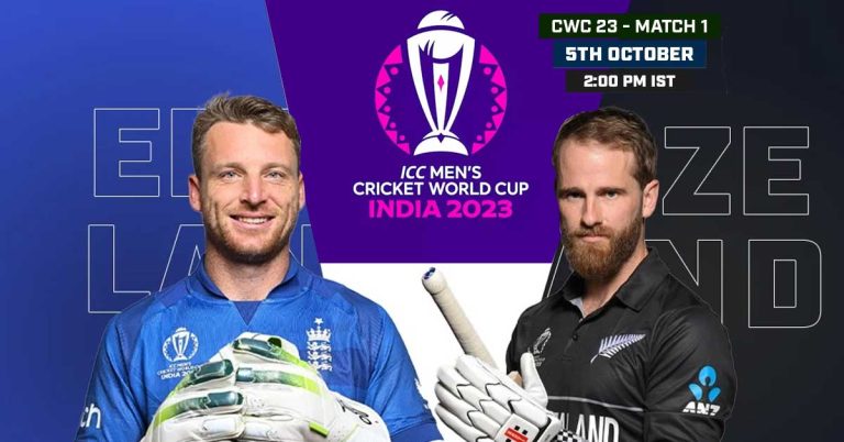 The 2023 ODI Cricket World Cup kicks off in India today: the opening match between England and New Zealand