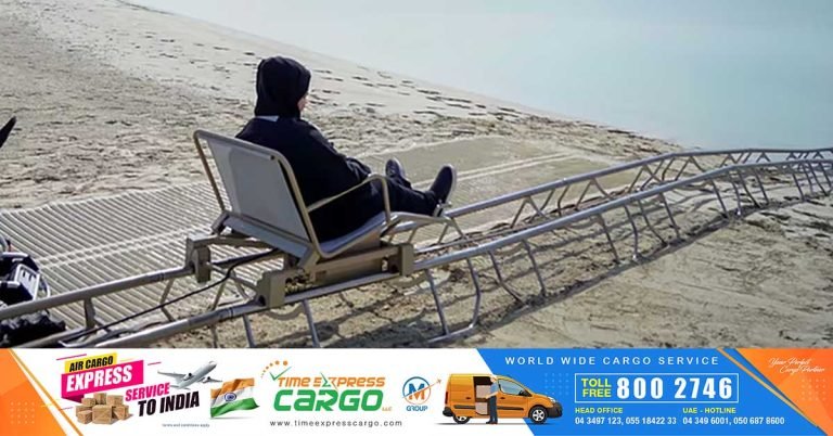 In Abu Dhabi, track technology allows disabled people to enjoy beaches in wheelchairs
