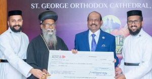 MA Yousafali handed over 1 million dirhams to Abu Dhabi St. George Orthodox Church which is being renovated
