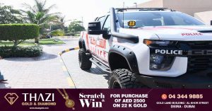 Ras Al Khaimah police with state-of-the-art search and rescue vehicle to provide strength in bad weather