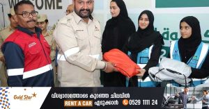 Dubai Police provided clothing to 350 workers at Jebel Ali to face the cold months