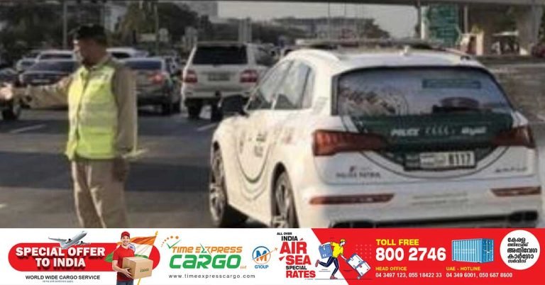 Car accident on Rasal Khor Street- Dubai Police with warning