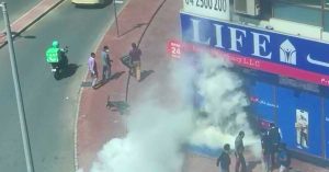 A fire broke out at a pharmacy in Dubai Business Bay