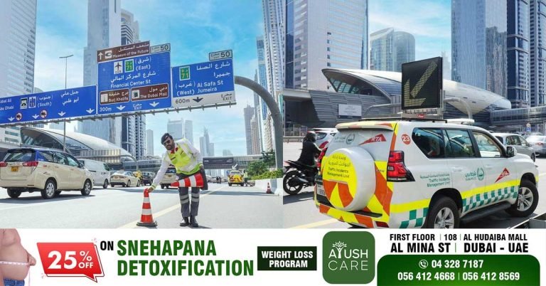 In case of a car accident in Dubai, action is taken in record time: 6 minutes response time and 8 minutes clearance time