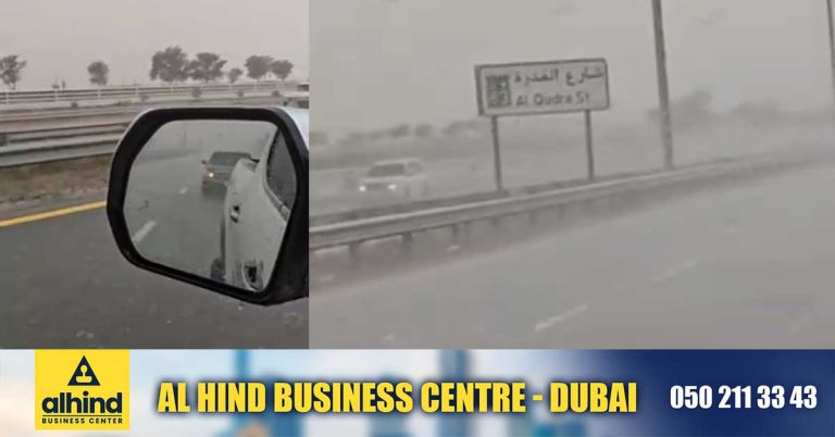 Hail and heavy rain in some parts of UAE