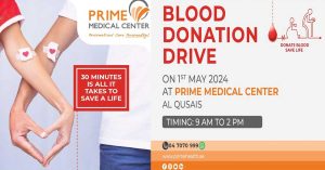 Prime Medical Center conducts blood donation camp in Khusaiz tomorrow.