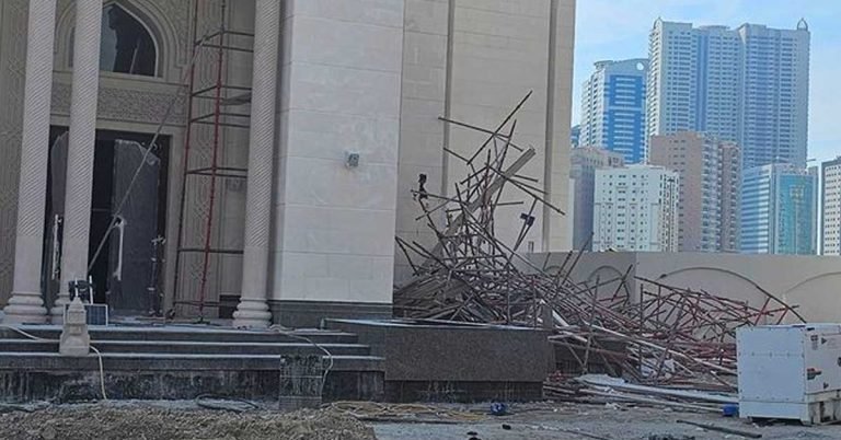 Worker dies after scaffolding collapses at under-construction mosque in Sharjah- Four injured