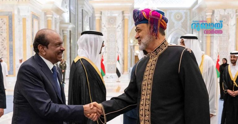 MA Yousafali congratulated the ruler of Oman during his visit to the UAE