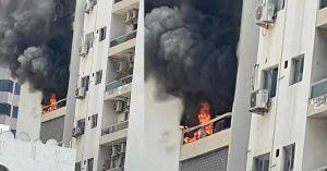 Fire in residential tower in Sharjah- Residents evacuated