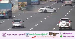 Abu Dhabi Police share footage of careless lane changes increasing accidents.