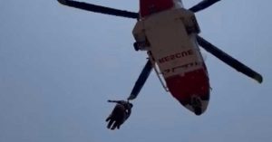 A man who suffered a heart attack in the Khorfakan mountains was airlifted to his rescue