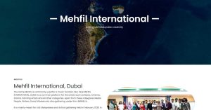Mehfil International, Dubai, website launched.