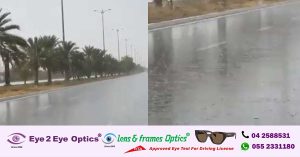 Rainfall in various parts of Al Ain despite intense heat above