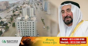Sharjah ruler announced a compensation amount of 50,000 dirhams for those whose houses were destroyed in the rain