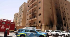 The company distributes 1000 dinars each as emergency financial aid to those undergoing treatment in the Kuwait fire