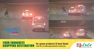 Abu Dhabi Police shared a video of a minivan speeding by without giving way to pedestrians