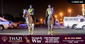 Dubai Mounted Police Patrol issued 107 traffic fines