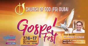 Gospel Pfest in Dubai on 16th and 17th December