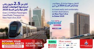 25 lakh people used public transport facilities in Dubai on New Year's Eve