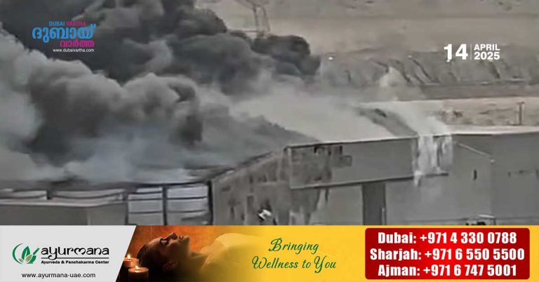 Fire in Sharjah Industrial Area 15- The fire that broke out yesterday was quickly brought under control.