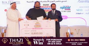 A 31-year-old Indian man won a prize of Dh13,800 for losing 45.7 kilograms in a weight loss challenge in Ras Al Khaimah.