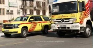 Fire breaks out at a shop in Musaffah, Abu Dhabi.