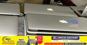 Four-member gang arrested for stealing 20 MacBook Pro laptops after tying up employees of an electronics company in Dubai