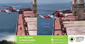Inside, an Indian expatriate who was burned on a cargo ship was airlifted to the hospital and rescued.